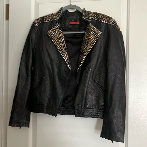 Alice + Olivia Jackets & Blazers - Alice & Olivia Real Black Leather Studded Jacket missing studs